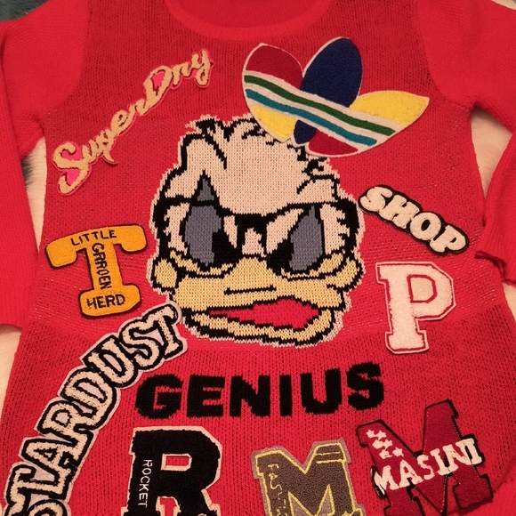 ab.o Women's Red Disney Graphic Wool Sweater. Size Large. Great Condition - Picture 4 of 6